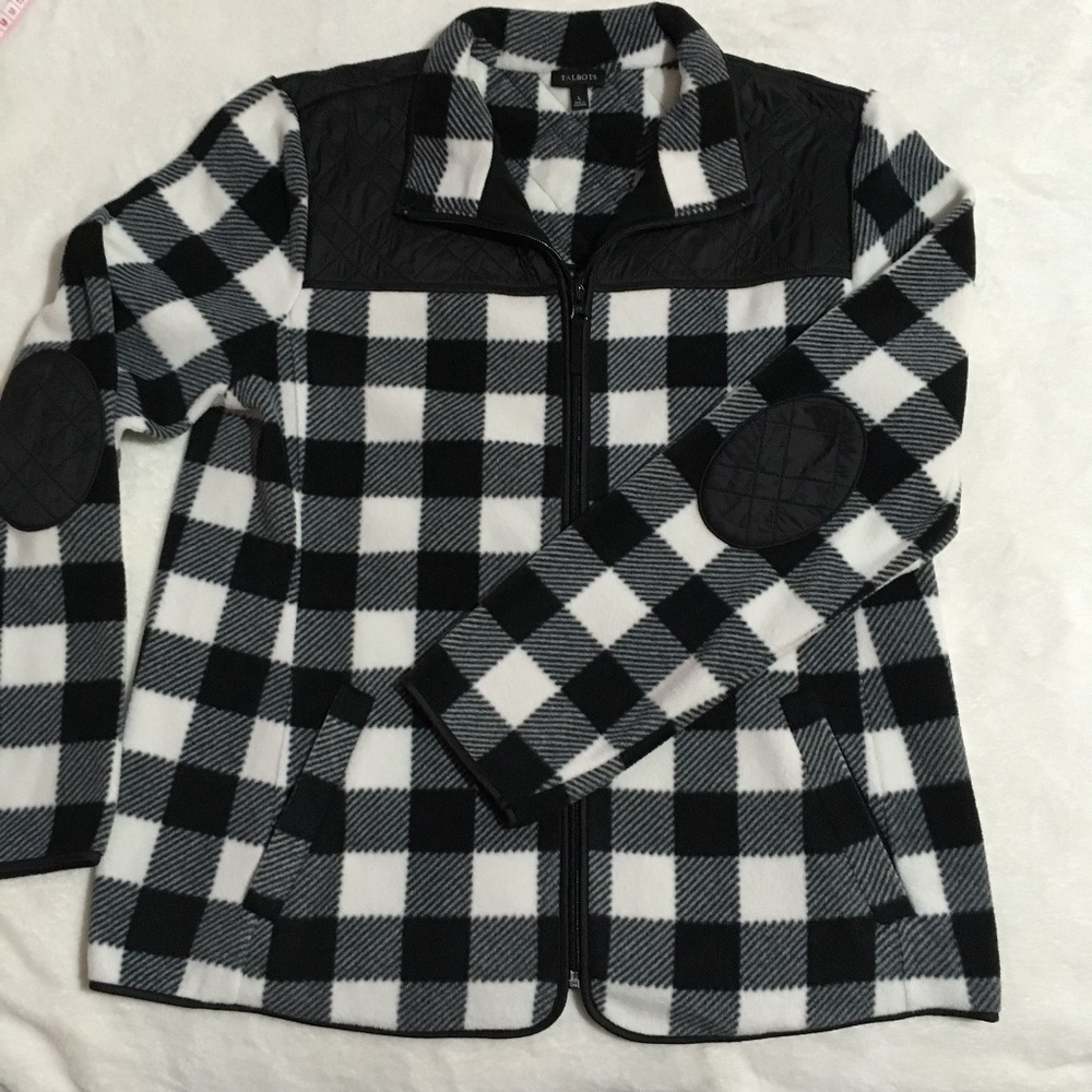 Talbots Buffalo Check Fleece Jacket